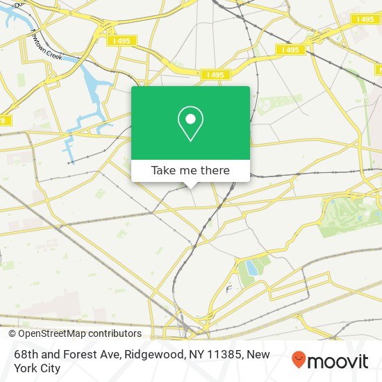 Mapa de 68th and Forest Ave, Ridgewood, NY 11385