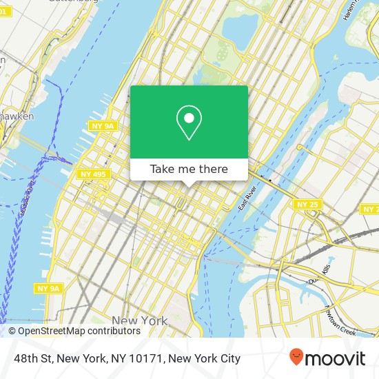 Mapa de 48th St, New York, NY 10171