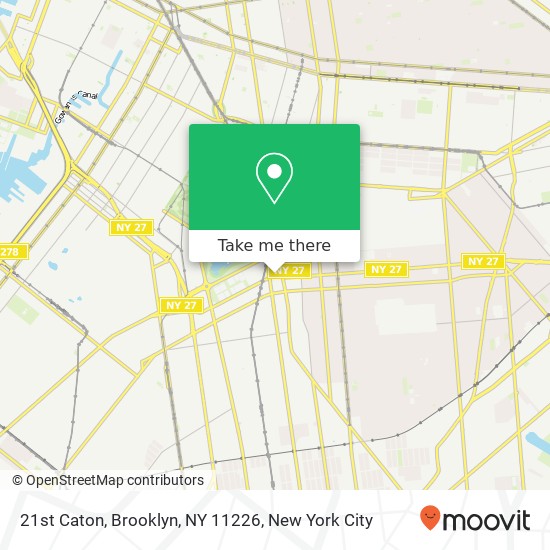 Mapa de 21st Caton, Brooklyn, NY 11226