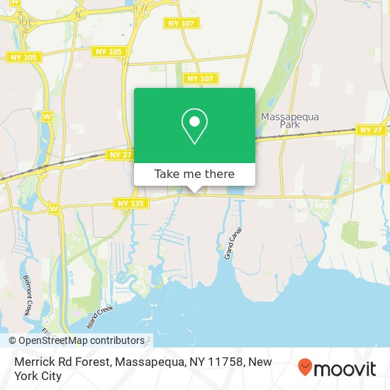 Merrick Rd Forest, Massapequa, NY 11758 map