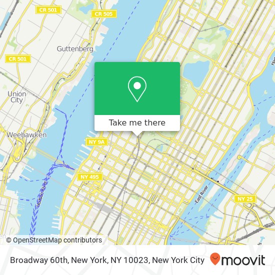 Mapa de Broadway 60th, New York, NY 10023