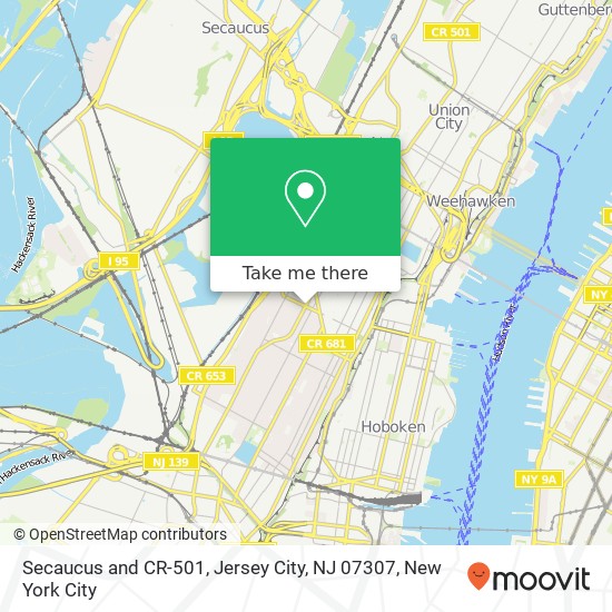 Secaucus and CR-501, Jersey City, NJ 07307 map