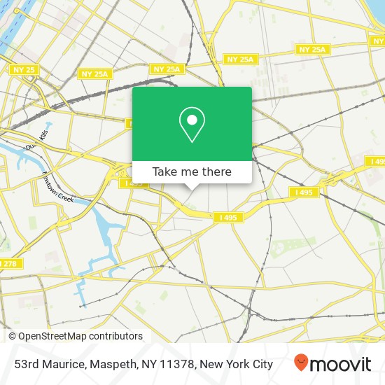 Mapa de 53rd Maurice, Maspeth, NY 11378
