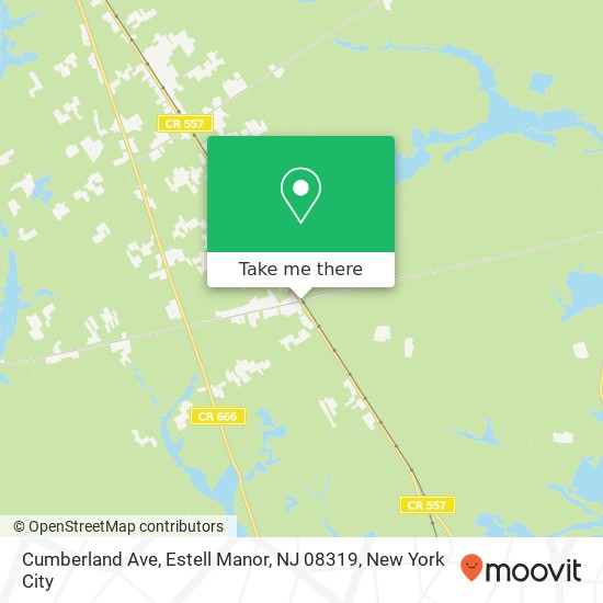 Mapa de Cumberland Ave, Estell Manor, NJ 08319