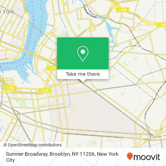 Mapa de Sumner Broadway, Brooklyn, NY 11206