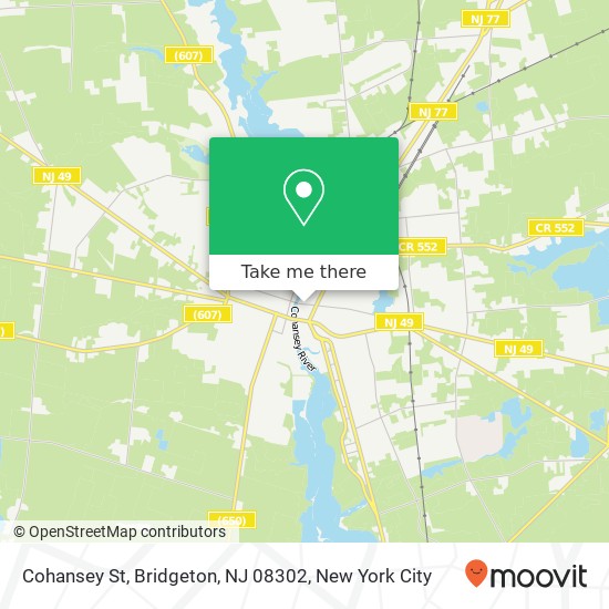 Mapa de Cohansey St, Bridgeton, NJ 08302