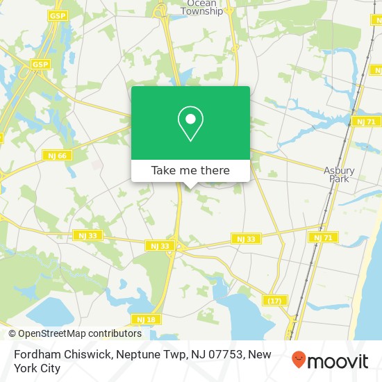 Fordham Chiswick, Neptune Twp, NJ 07753 map