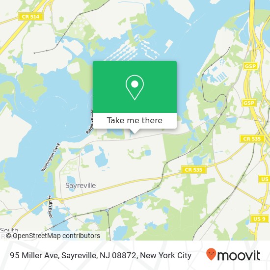Mapa de 95 Miller Ave, Sayreville, NJ 08872