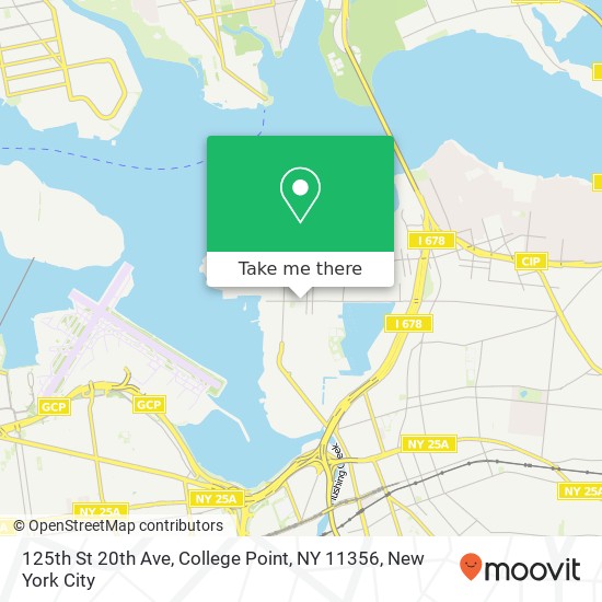 Mapa de 125th St 20th Ave, College Point, NY 11356