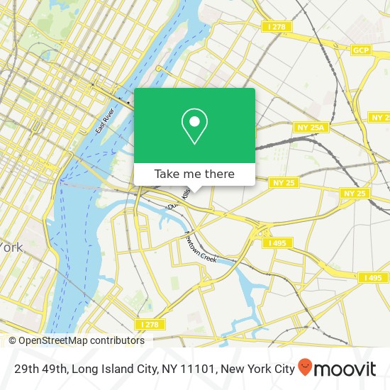 Mapa de 29th 49th, Long Island City, NY 11101