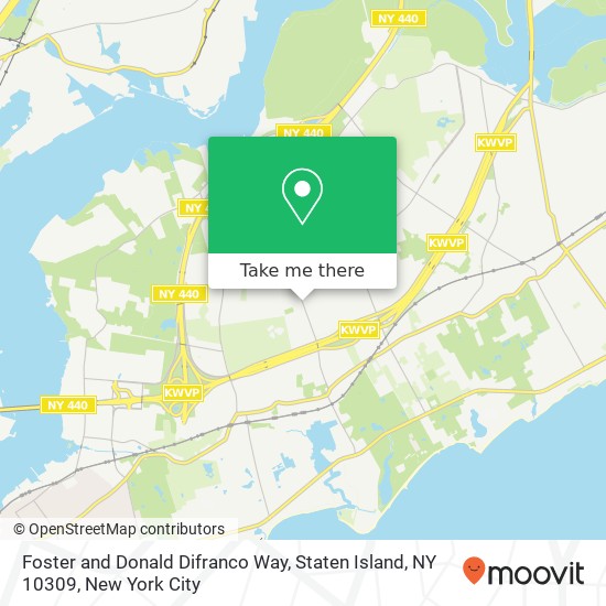 Foster and Donald Difranco Way, Staten Island, NY 10309 map