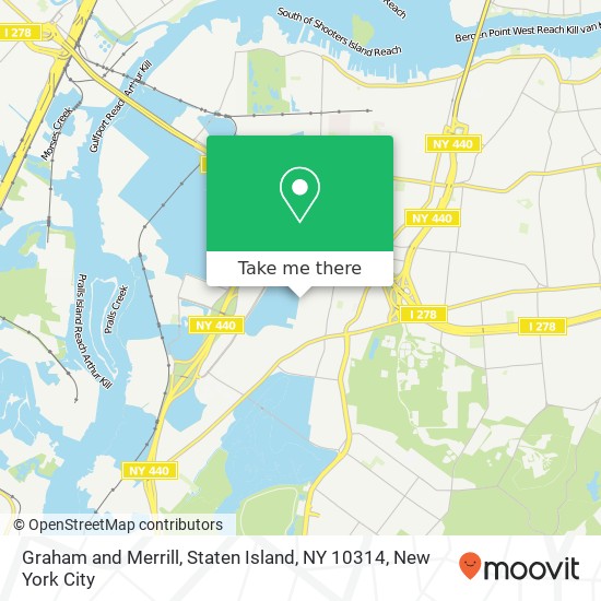 Mapa de Graham and Merrill, Staten Island, NY 10314