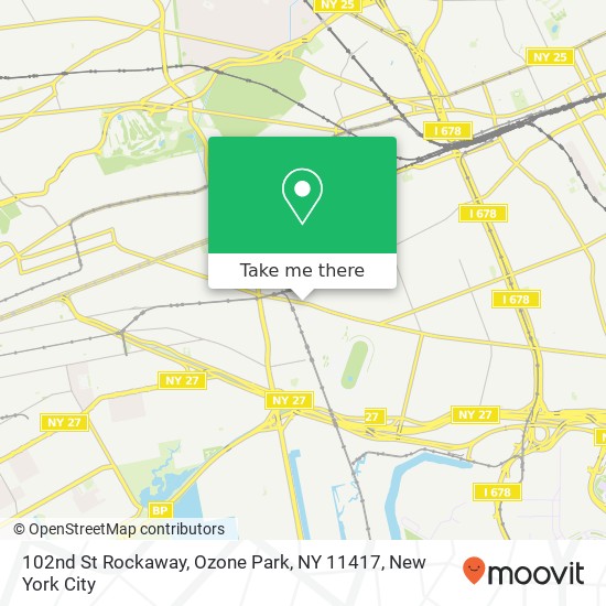 Mapa de 102nd St Rockaway, Ozone Park, NY 11417