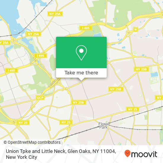 Union Tpke and Little Neck, Glen Oaks, NY 11004 map