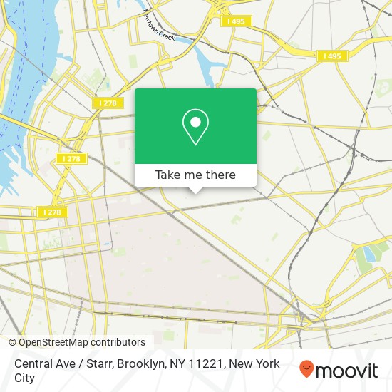 Mapa de Central Ave / Starr, Brooklyn, NY 11221