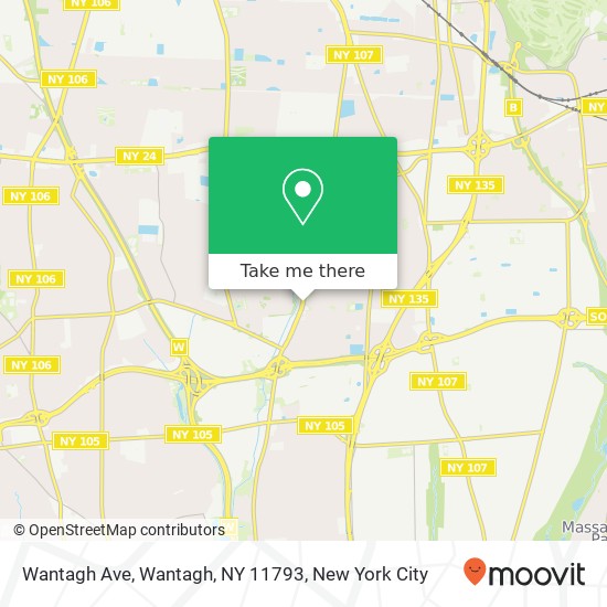 Mapa de Wantagh Ave, Wantagh, NY 11793