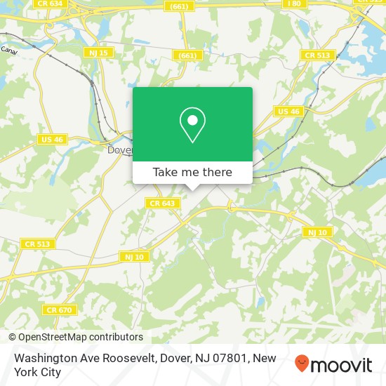 Washington Ave Roosevelt, Dover, NJ 07801 map