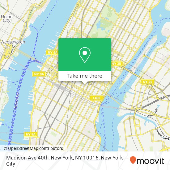 Madison Ave 40th, New York, NY 10016 map