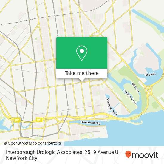 Interborough Urologic Associates, 2519 Avenue U map