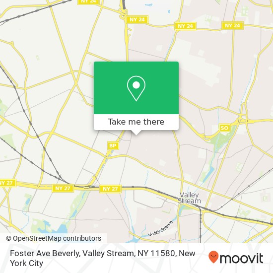 Foster Ave Beverly, Valley Stream, NY 11580 map