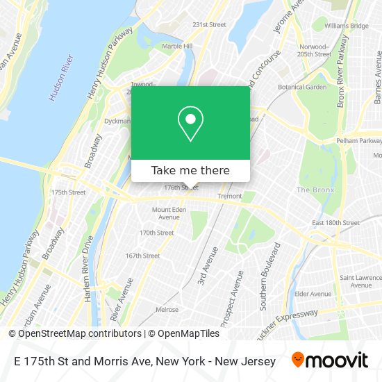 Mapa de E 175th St and Morris Ave