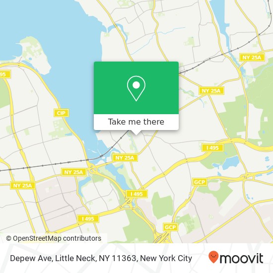 Mapa de Depew Ave, Little Neck, NY 11363