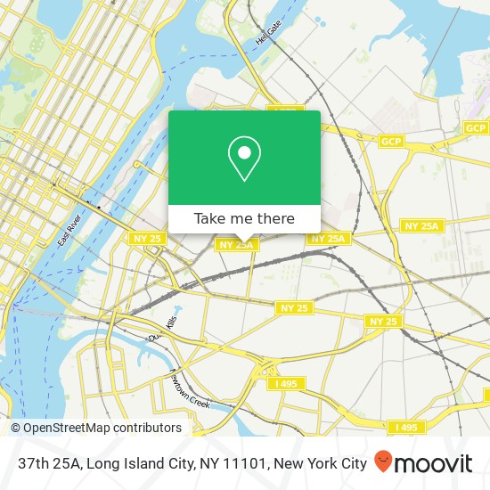37th 25A, Long Island City, NY 11101 map