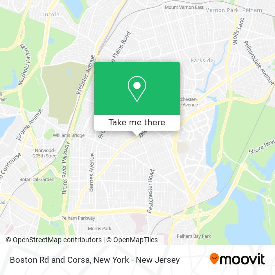 Boston Rd and Corsa map