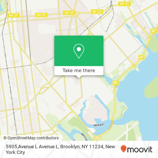 Mapa de 5905,Avenue L Avenue L, Brooklyn, NY 11234