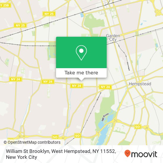 Mapa de William St Brooklyn, West Hempstead, NY 11552