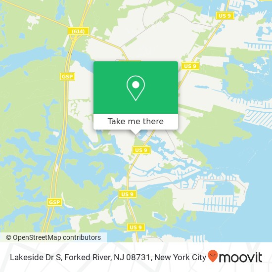 Mapa de Lakeside Dr S, Forked River, NJ 08731