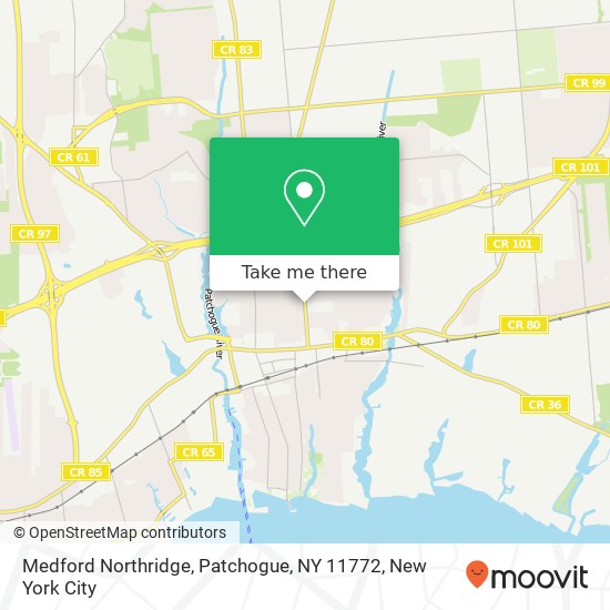 Medford Northridge, Patchogue, NY 11772 map