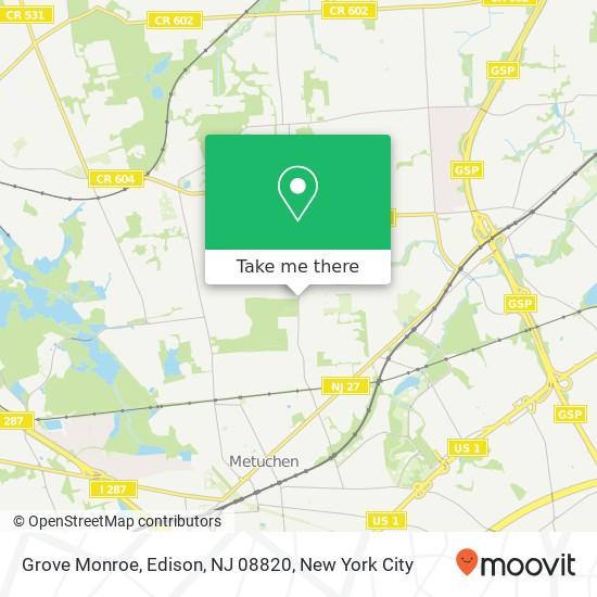 Grove Monroe, Edison, NJ 08820 map