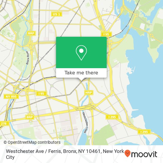 Westchester Ave / Ferris, Bronx, NY 10461 map