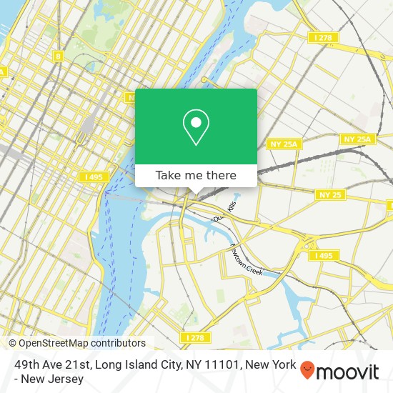 Mapa de 49th Ave 21st, Long Island City, NY 11101