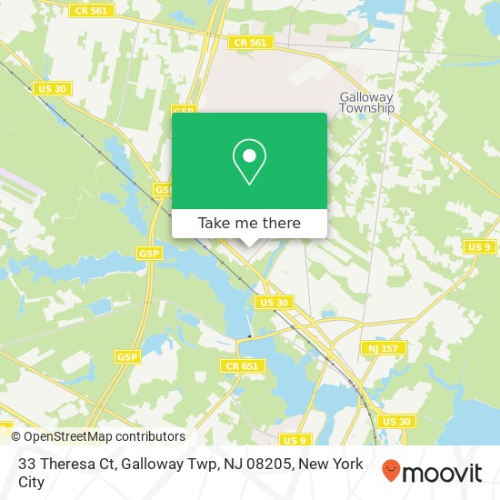 33 Theresa Ct, Galloway Twp, NJ 08205 map