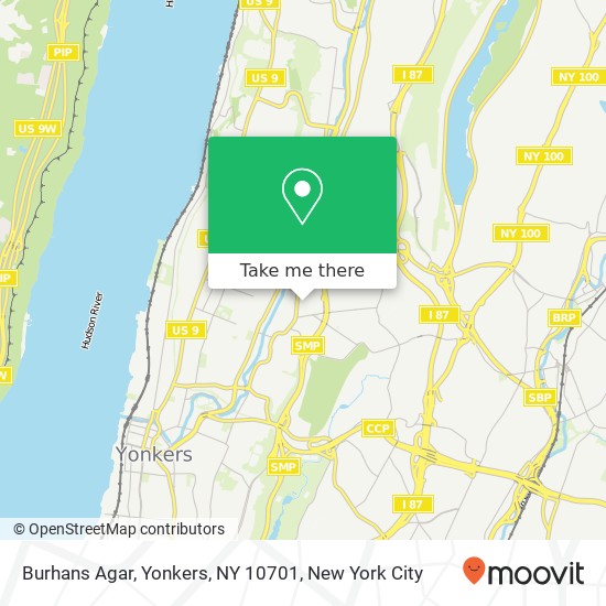 Mapa de Burhans Agar, Yonkers, NY 10701