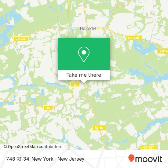 Mapa de 748 RT-34, Colts Neck, NJ 07722