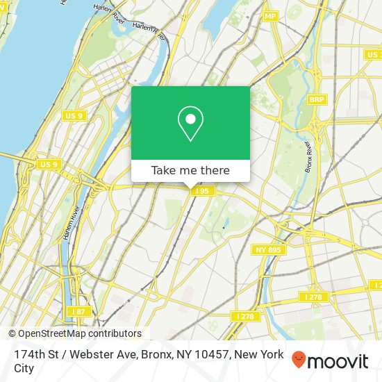 Mapa de 174th St / Webster Ave, Bronx, NY 10457