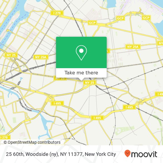 25 60th, Woodside (ny), NY 11377 map