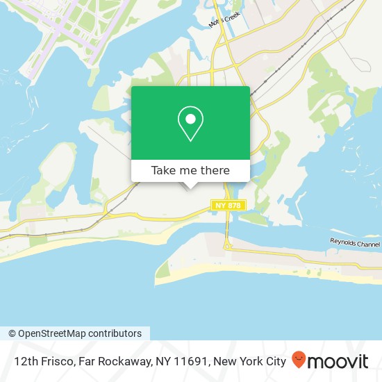 Mapa de 12th Frisco, Far Rockaway, NY 11691