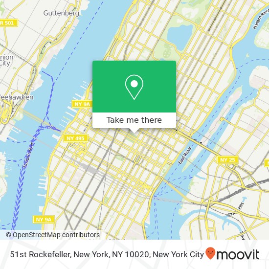 Mapa de 51st Rockefeller, New York, NY 10020