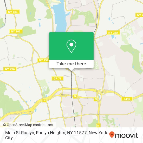 Mapa de Main St Roslyn, Roslyn Heights, NY 11577