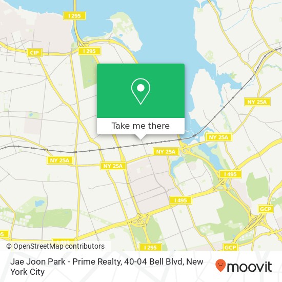 Mapa de Jae Joon Park - Prime Realty, 40-04 Bell Blvd