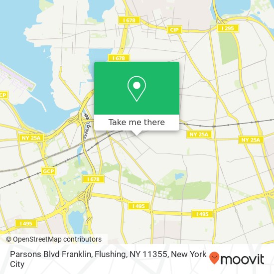 Parsons Blvd Franklin, Flushing, NY 11355 map