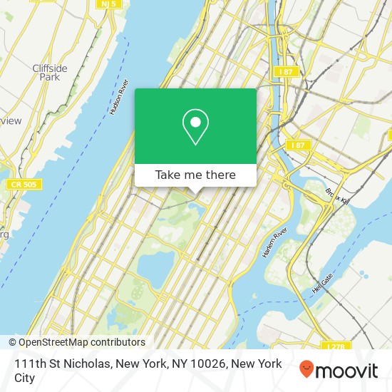 111th St Nicholas, New York, NY 10026 map