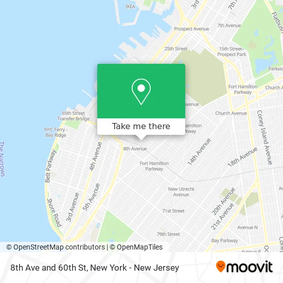 8th Ave and 60th St map