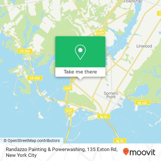 Mapa de Randazzo Painting & Powerwashing, 135 Exton Rd