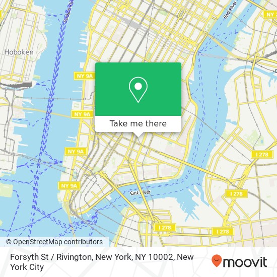 Forsyth St / Rivington, New York, NY 10002 map