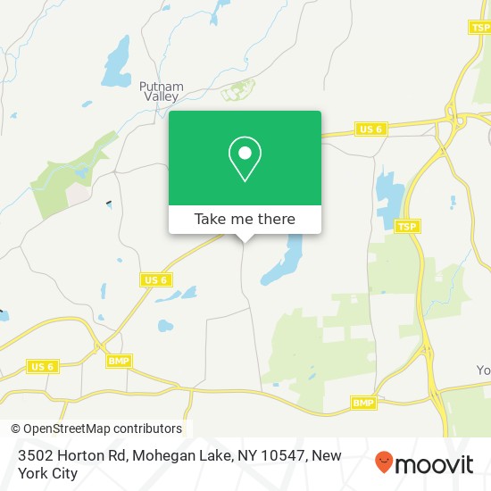 Mapa de 3502 Horton Rd, Mohegan Lake, NY 10547